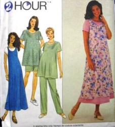8589 SIMPLICITY 2 HR MATERNITY DRESS, TOP,  JUMPER,  BOTTOMS PATTERN 6-10,12-16, OR 18-22 CHOICE